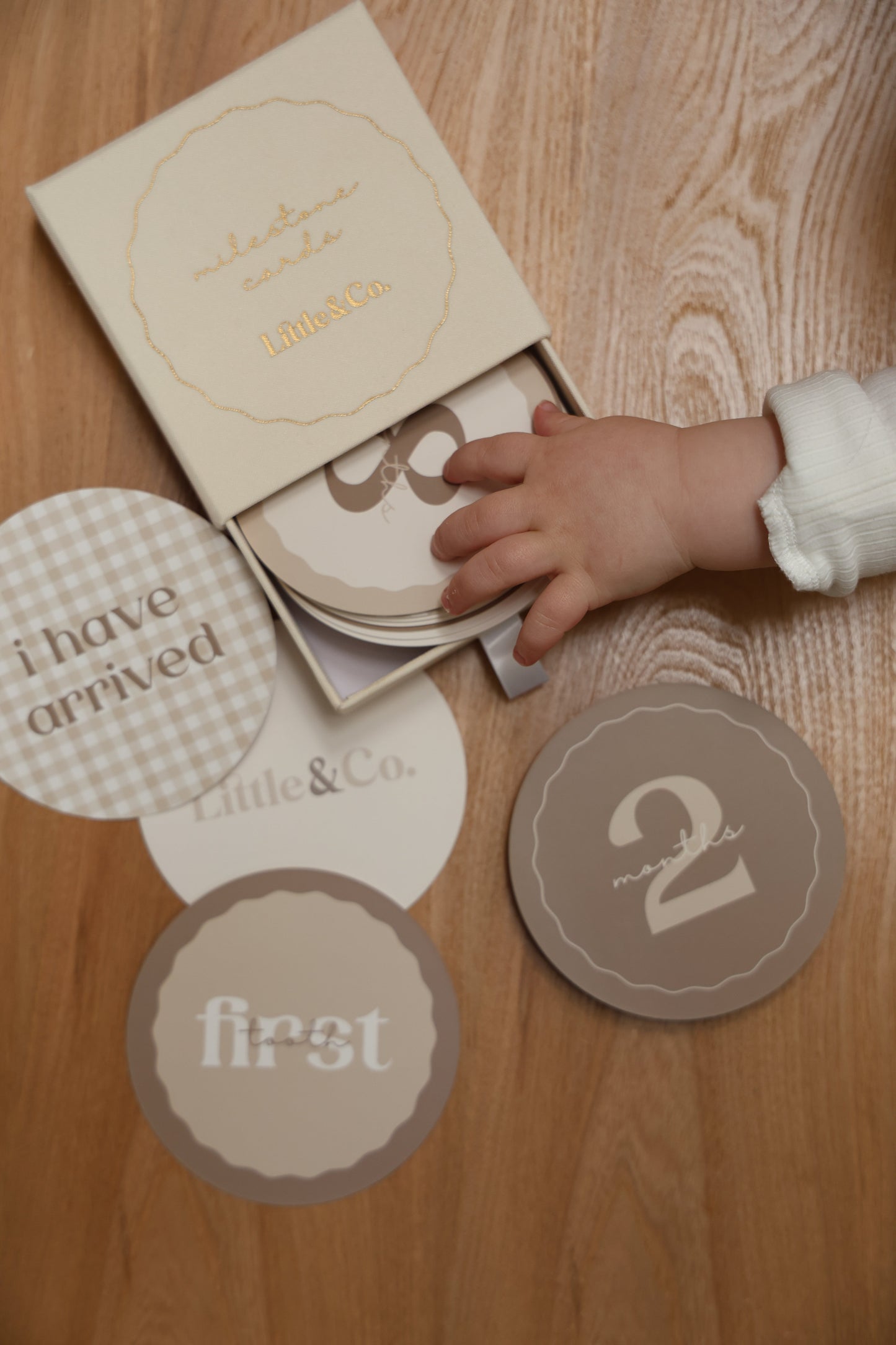 Linen Milestone Card Set