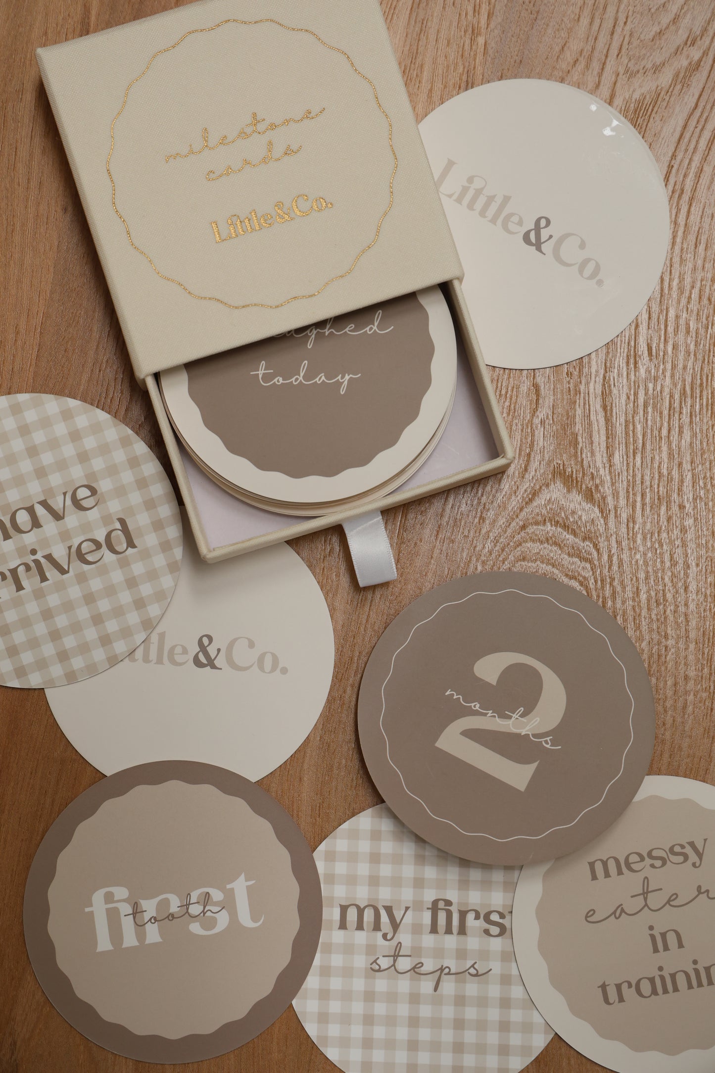 Linen Milestone Card Set