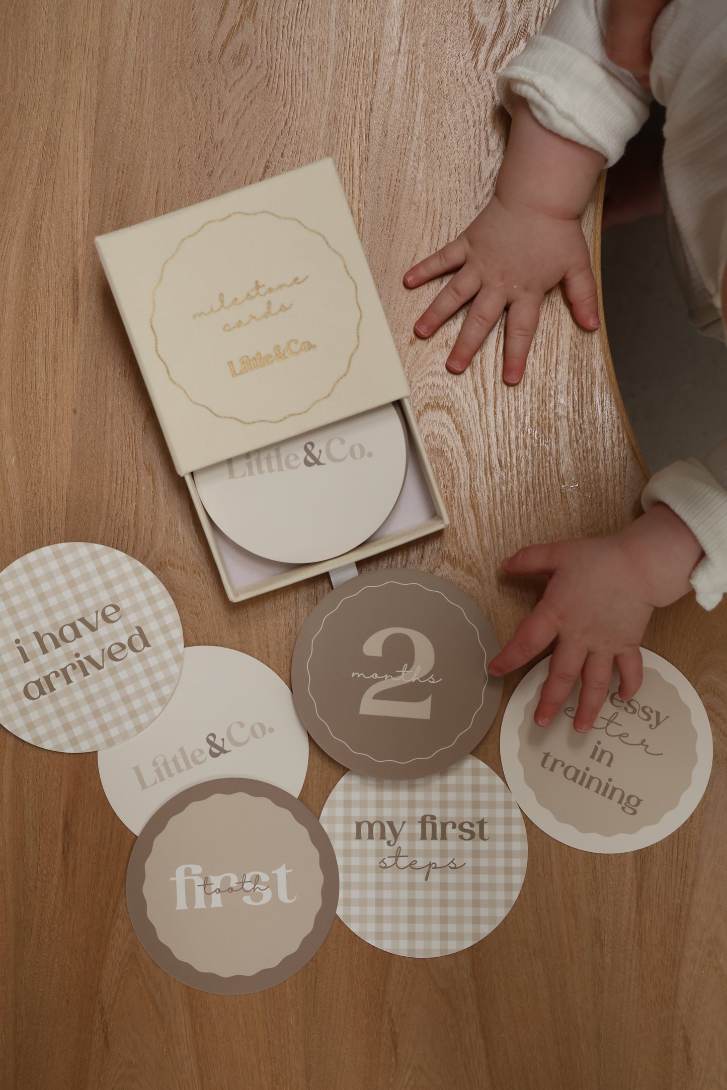 Linen Milestone Card Set