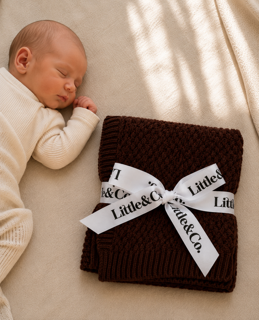 100% Organic Cotton Blanket Chocolate Brown