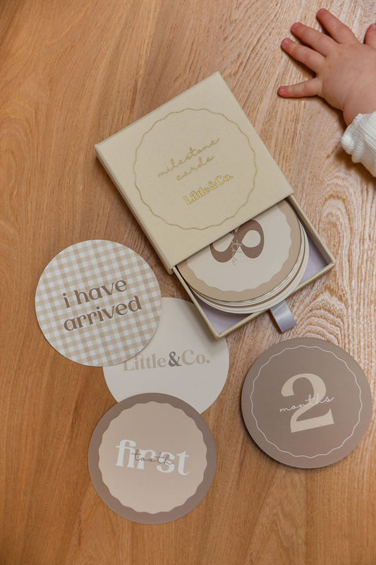 Linen Milestone Card Set