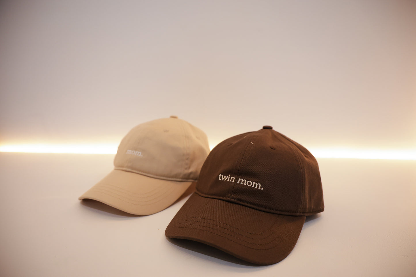 Embroidered Twin Mom Hat