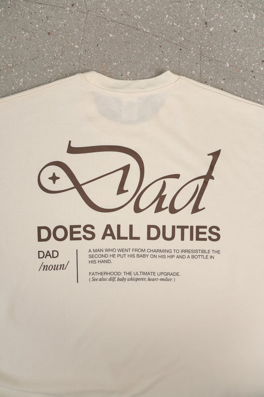 Nadměrné tričko s textem „Táta“