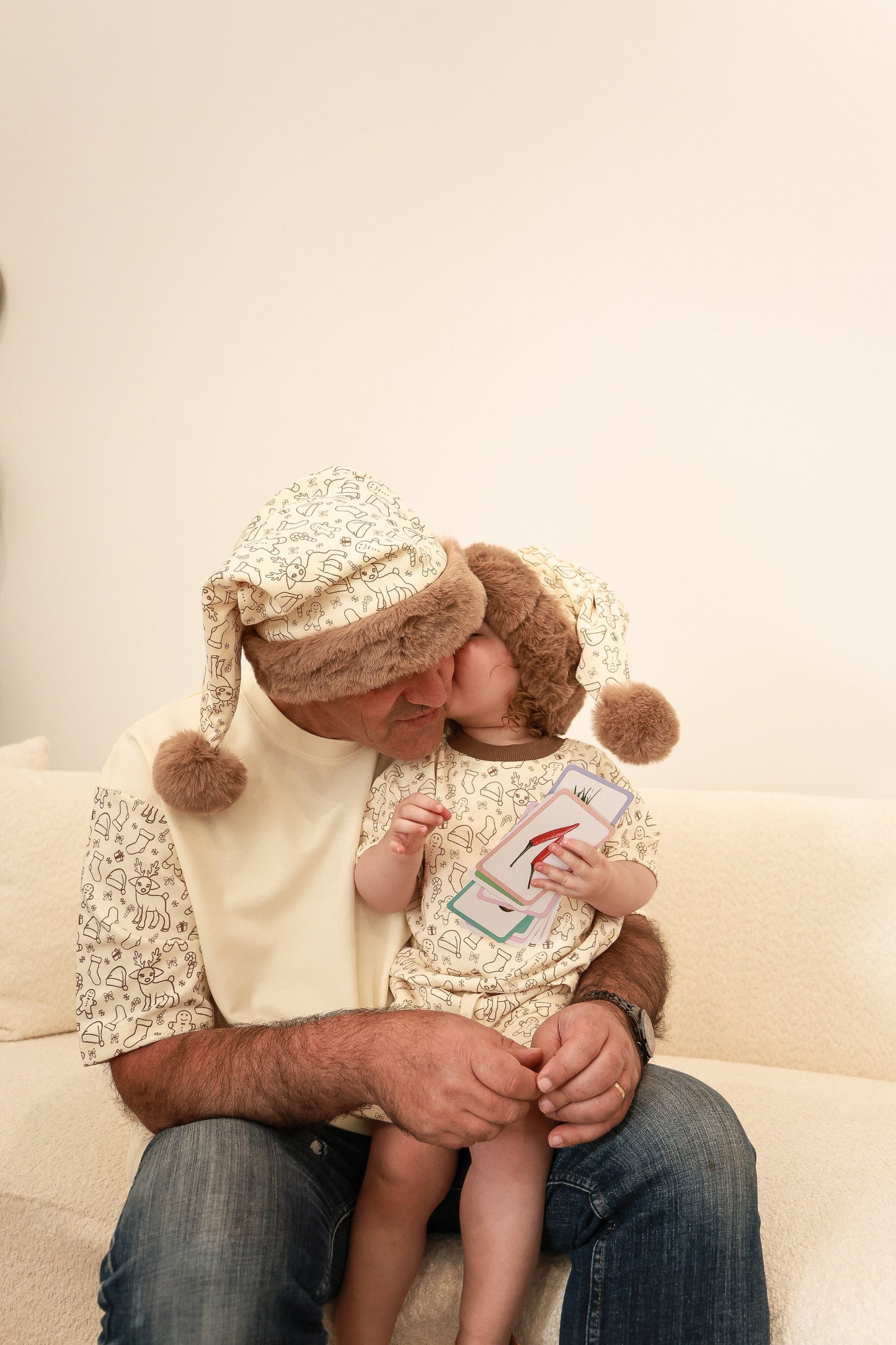 Veselá čepice Santa Clause - mládež/dospělí