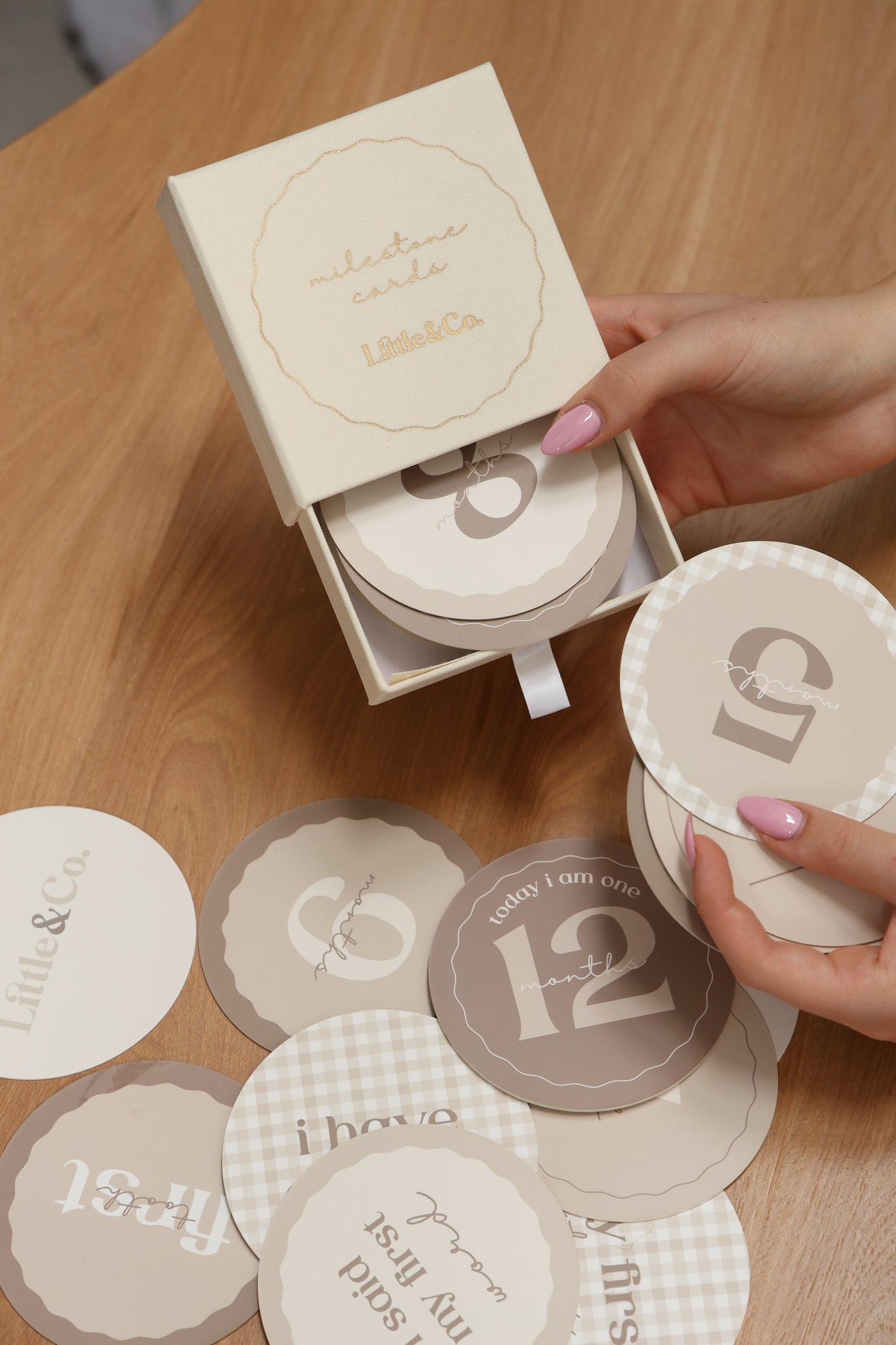 Linen Milestone Card Set