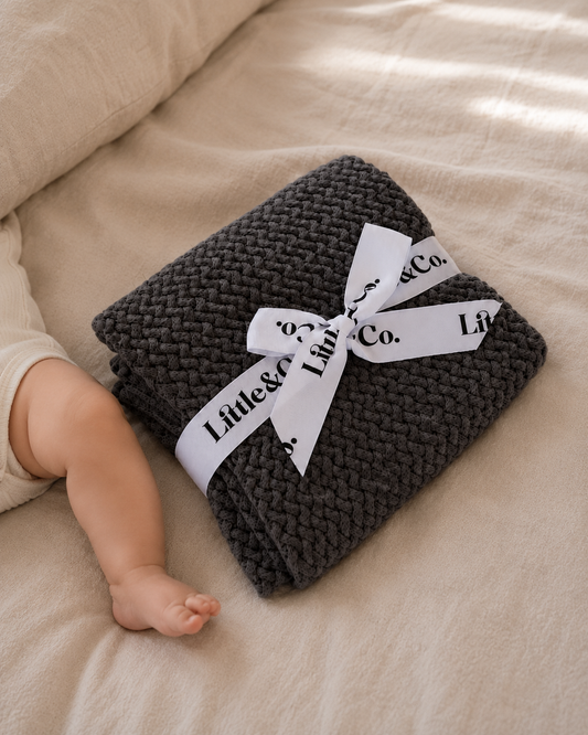 100% Organic Cotton Blanket Shadow Grey