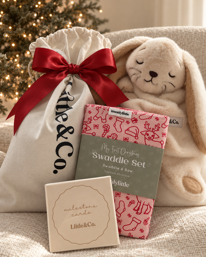 Newborn Christmas Bundle - Pink Swaddle