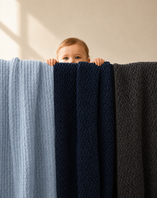 100% Organic Cotton Blanket Shadow Grey