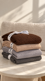 100% Organic Cotton Blanket Mocha