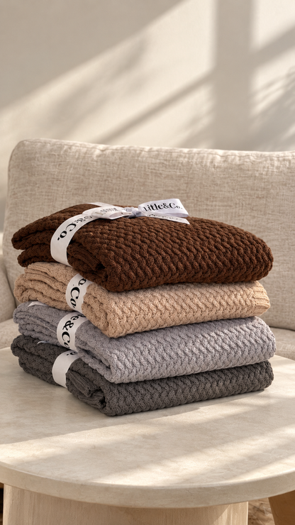 100% Organic Cotton Blanket Mocha