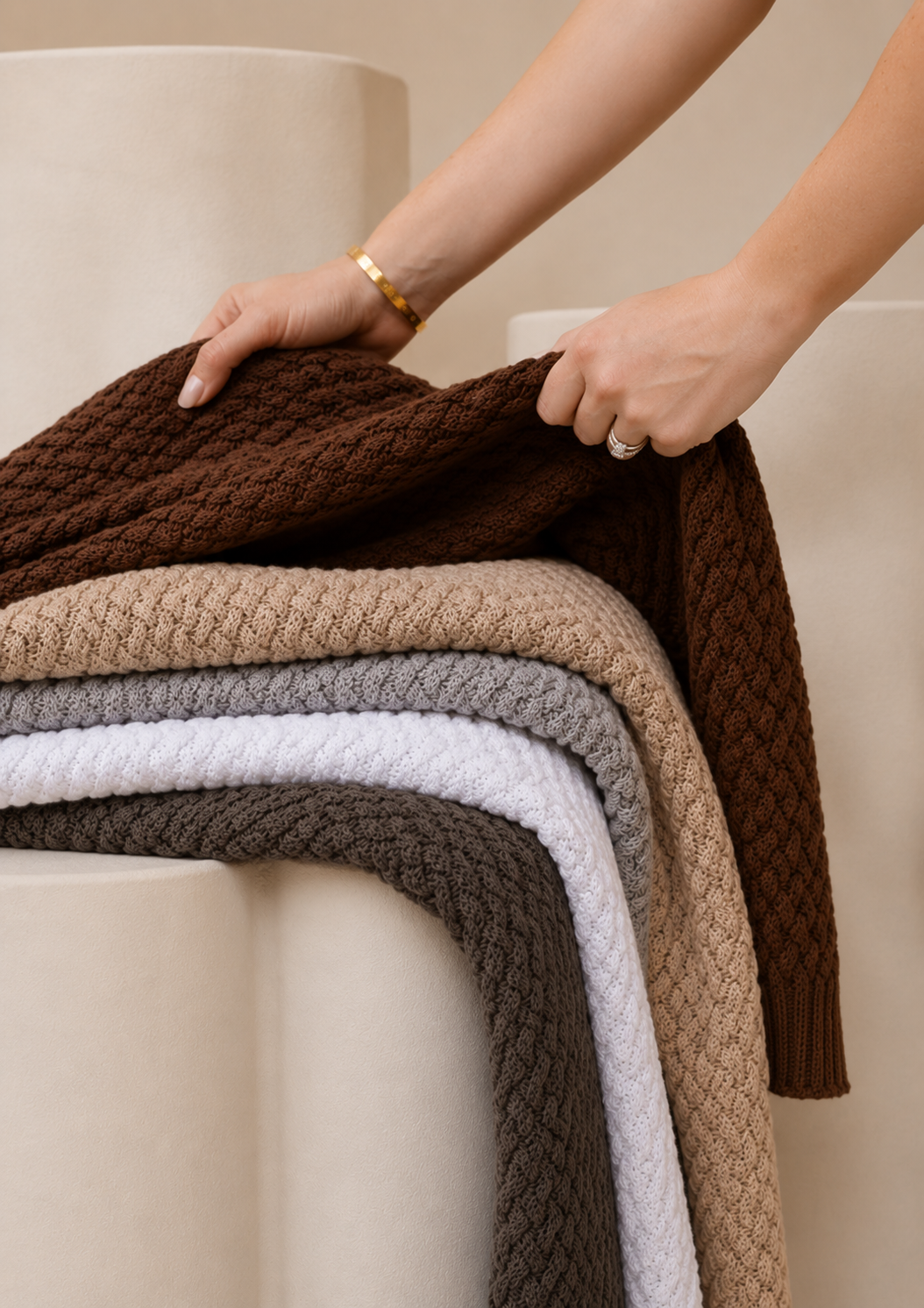 100% Organic Cotton Blanket Mocha