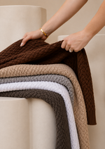 100% Organic Cotton Blanket Mocha