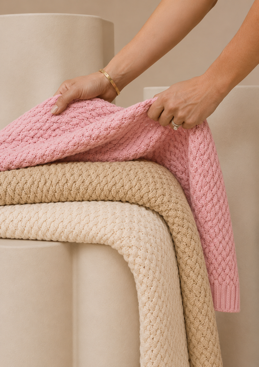 100% Organic Cotton Blanket Petal Pink