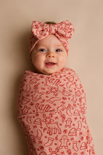 Merry Swaddle & Bow Set