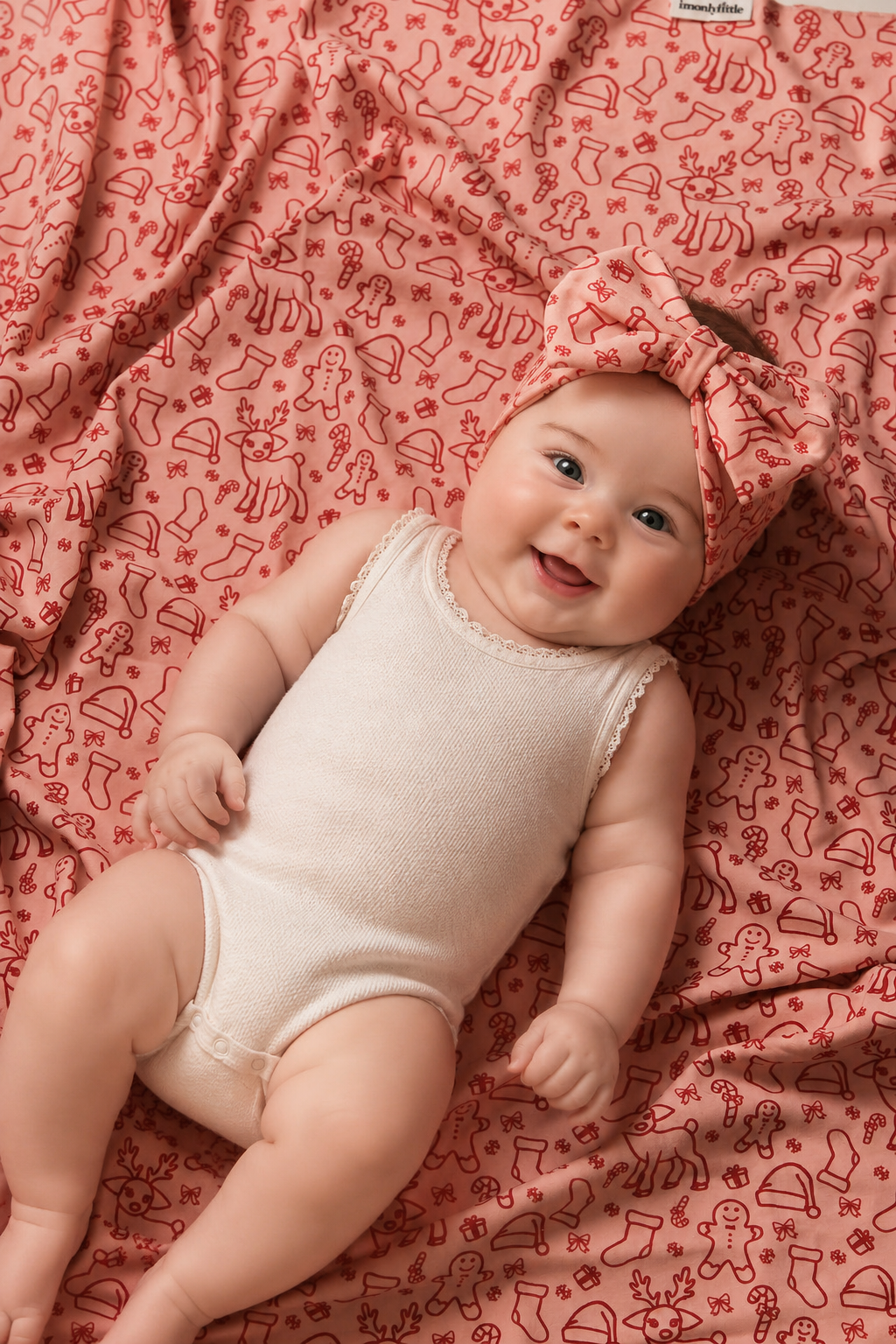 Merry Swaddle & Bow Set