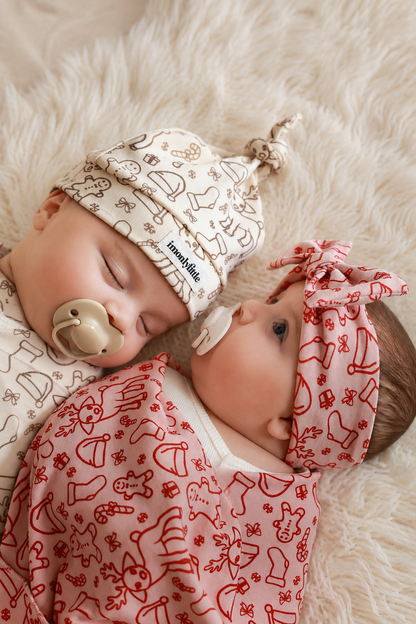 Merry Swaddle & Beanie Set