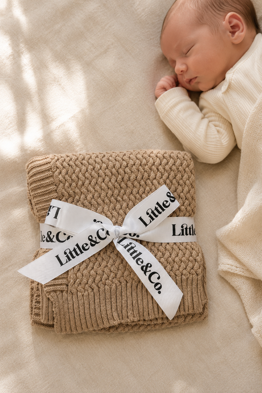 100% Organic Cotton Blanket Brown