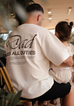 Nadměrné tričko s textem „Táta“