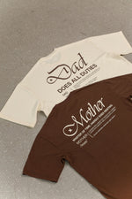 Nadměrné tričko s textem „Táta“