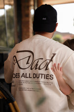 Nadměrné tričko s textem „Táta“