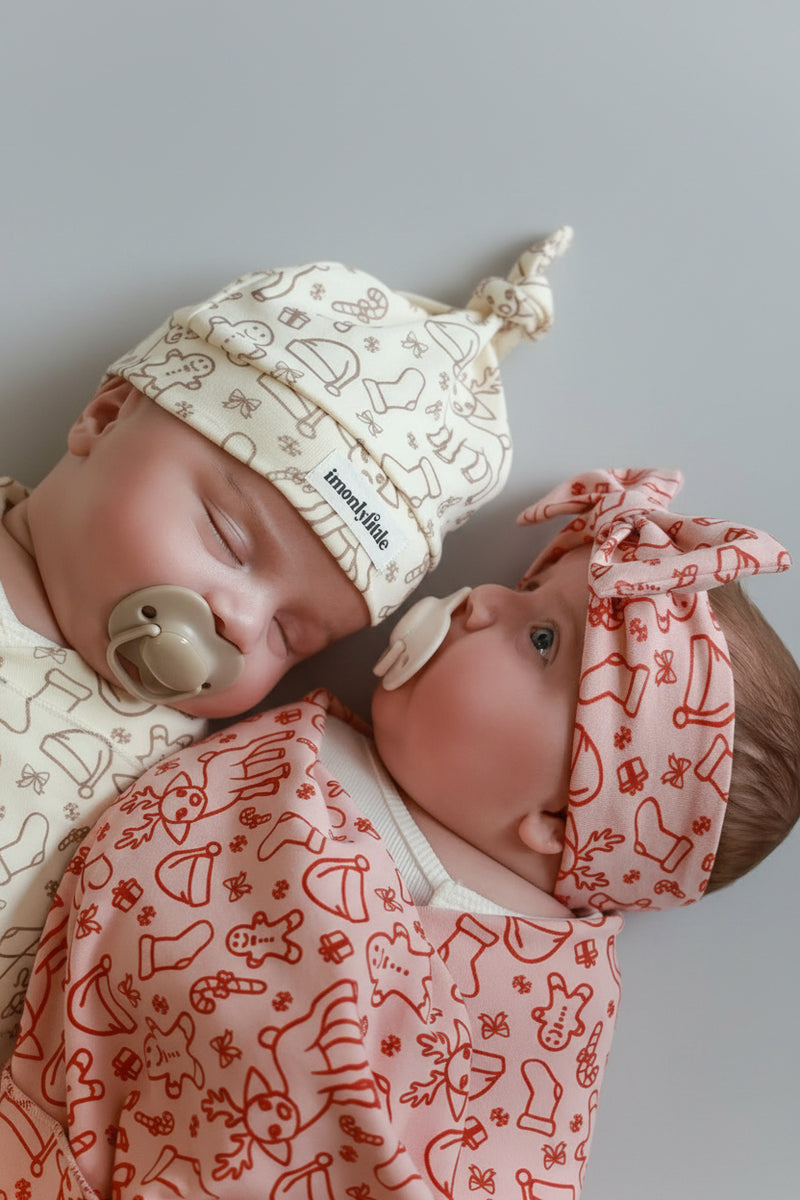 Merry Swaddle & Bow Set