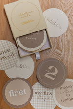 Linen Milestone Card Set
