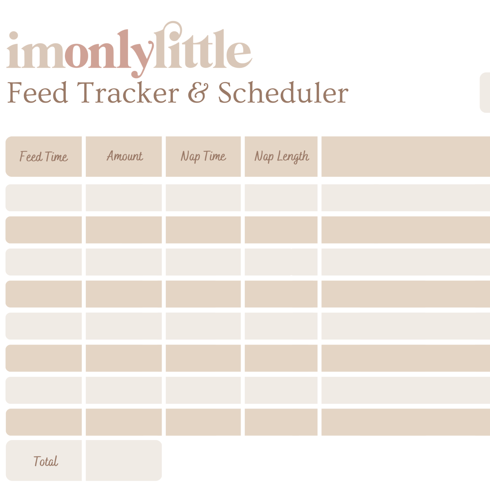 Feed Tracker & Schedule Download - imonlylittle