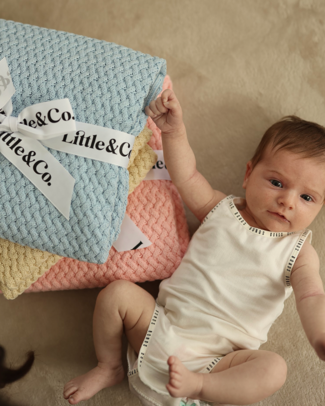 100% Organic Cotton Blanket Sky Blue